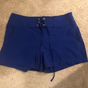 Blue swim shorts